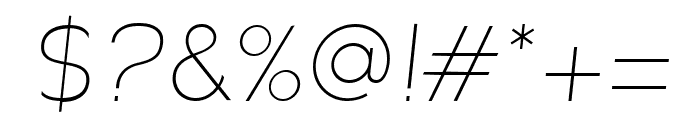 Misegar Thin Italic Font OTHER CHARS