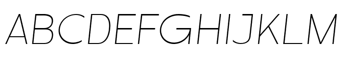 Misegar Thin Italic Font UPPERCASE