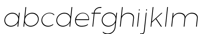 Misegar Thin Italic Font LOWERCASE