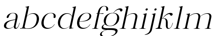Misticaly Extra Light Italic Font LOWERCASE