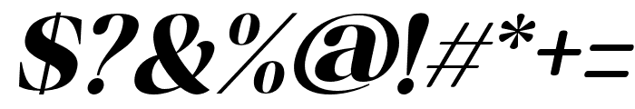 Misticaly-ExtraBoldItalic Font OTHER CHARS