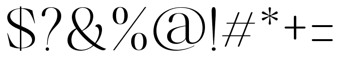 Misticaly-ExtraLight Font OTHER CHARS
