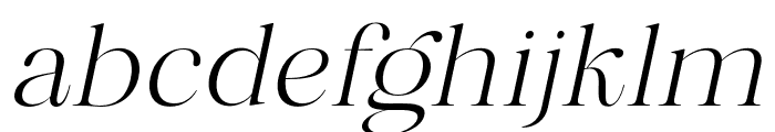 Misticaly-ExtraLightItalic Font LOWERCASE