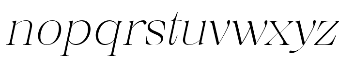 Misticaly Thin Italic Font LOWERCASE