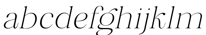 Misticaly-ThinItalic Font LOWERCASE