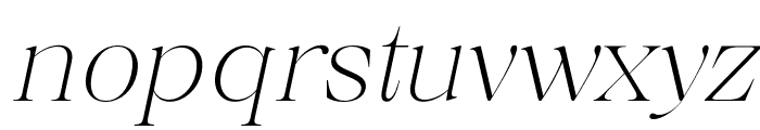 Misticaly-ThinItalic Font LOWERCASE