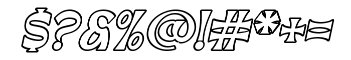 Mochaik Italic Outline Font OTHER CHARS