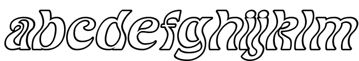 Mochaik Italic Outline Font LOWERCASE