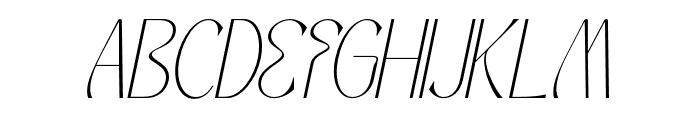 Mochira Thin Italic Font UPPERCASE