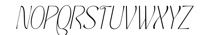 Mochira Thin Italic Font UPPERCASE