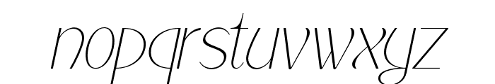 Mochira Thin Italic Font LOWERCASE