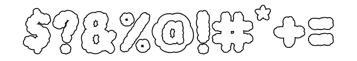 Mockey Clown Outline Font OTHER CHARS
