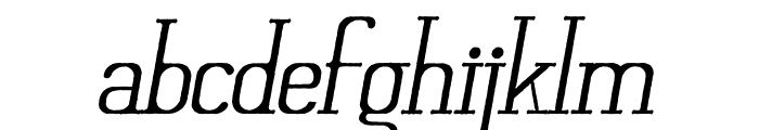 Moderate Italic Font LOWERCASE