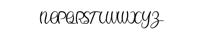 Modern Hand Written Font UPPERCASE