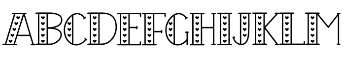 Modern Heart Font UPPERCASE