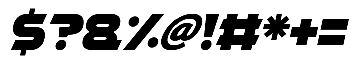 Modern Machine Italic Font OTHER CHARS