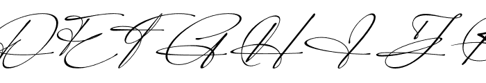 Modern Signature Italic Font UPPERCASE