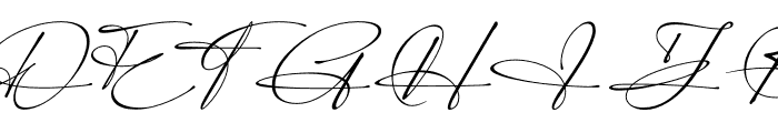 Modern Signature Font UPPERCASE