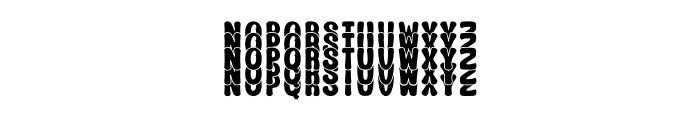 Modern Stacked Font UPPERCASE