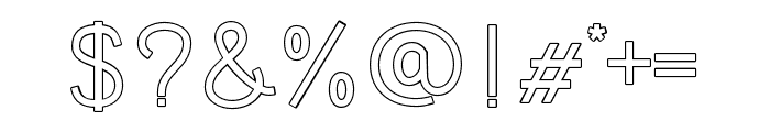 ModernDeluxeOutline-Regular Font OTHER CHARS