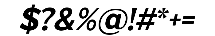 Modestic Sans ExtraBold Italic Font OTHER CHARS