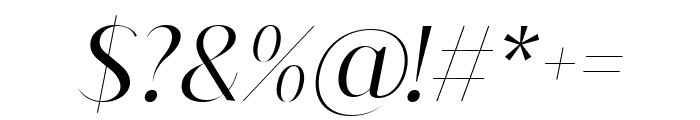 Modestic display Medium Italic Font OTHER CHARS