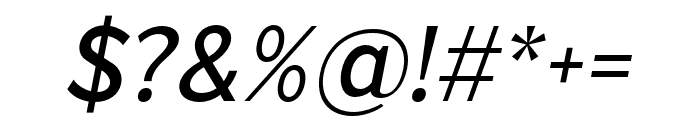 ModesticSans-SemiBoldItalic Font OTHER CHARS