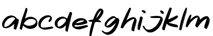 MofiresBrush-Regular Font LOWERCASE
