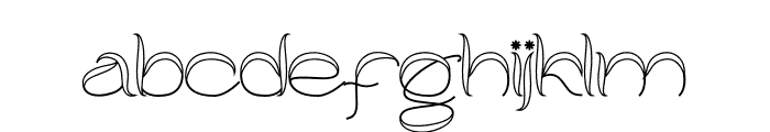 Moggie Outline Font LOWERCASE