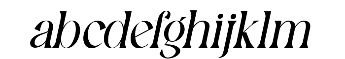 Molcer Extra Light Italic Font LOWERCASE