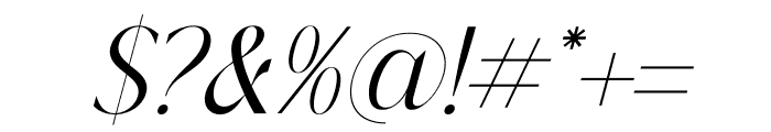 Molerta Italic Font OTHER CHARS
