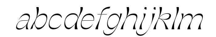 MolexShoora-LightSlanted Font LOWERCASE