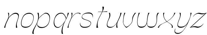 MolexShoora-ThinSlanted Font LOWERCASE