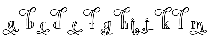 Moliton Outline - Swirly Regular Font LOWERCASE