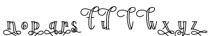 Moliton Outline - Swirly Regular Font LOWERCASE