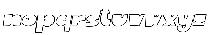 Mollusca Display Outline Italic Font LOWERCASE