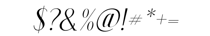 Mon de Tresor Italic Font OTHER CHARS