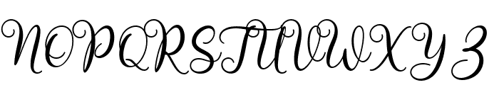 Monasha script regular Font UPPERCASE