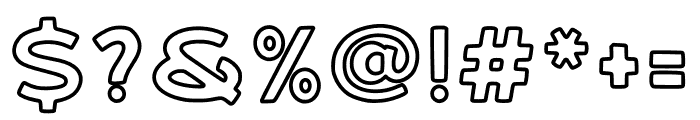 Mondresh Outline Font OTHER CHARS