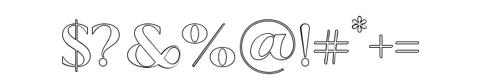 Monea Alegante Outline Regular Font OTHER CHARS
