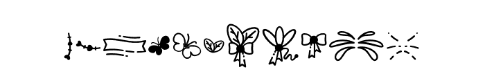 Monica Flower Clip Art Font UPPERCASE