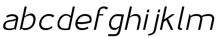 Monk SPF Light Italic Font LOWERCASE