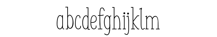Monly Serif Extended Light Font LOWERCASE