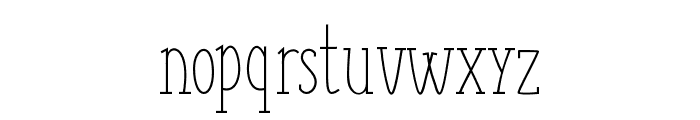 Monly Serif Extended Light Font LOWERCASE
