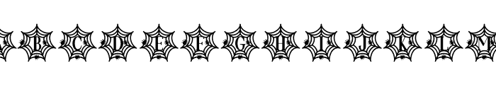 Monogram Alphabet Spider Font UPPERCASE