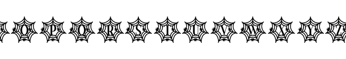 Monogram Alphabet Spider Font LOWERCASE