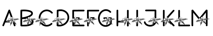 Monogram Asania Flower Font UPPERCASE