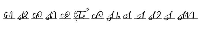 Monogram Calligraphy 2 Font UPPERCASE