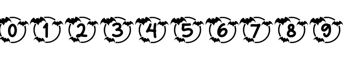 Monogram Circle Bat Font OTHER CHARS