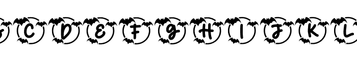 Monogram Circle Bat Font UPPERCASE